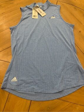adidas Women's Sky Blue Sleeveless Golf Top Small NWT